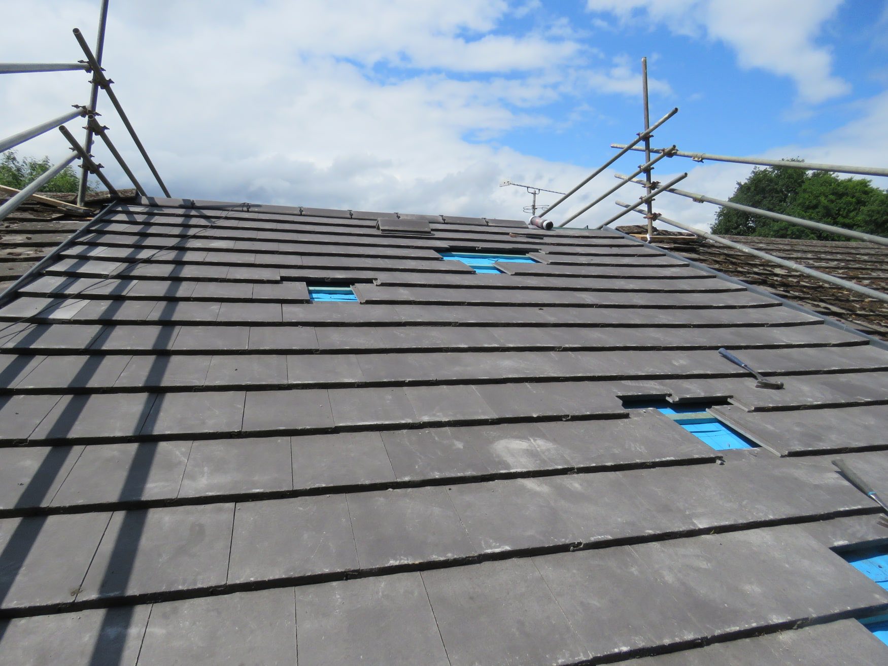 Natural slate roof repair in St Ives