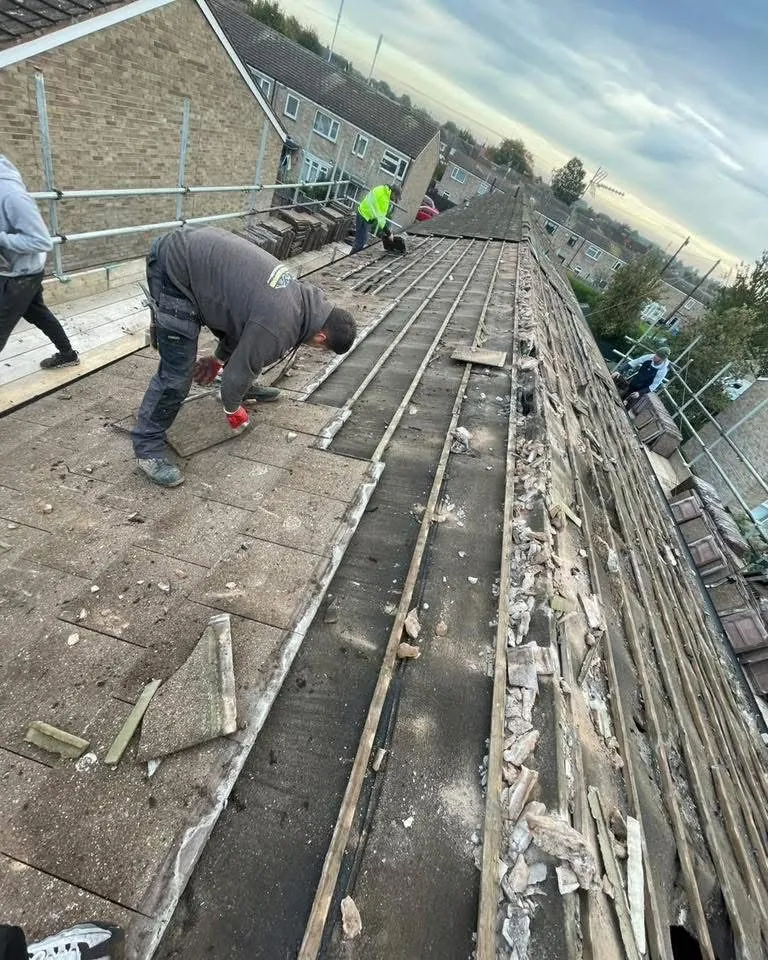 Roof strip and re-felt in progress in St Ives